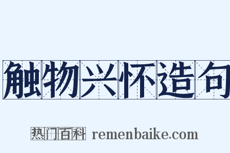 触物兴怀造句是什么意思的图片